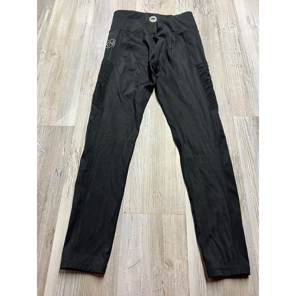 Vixxon by Dixxon Leggings Womens 4 Black Pockets‎ High Waisted Stretch Logo - Picture 2 of 5